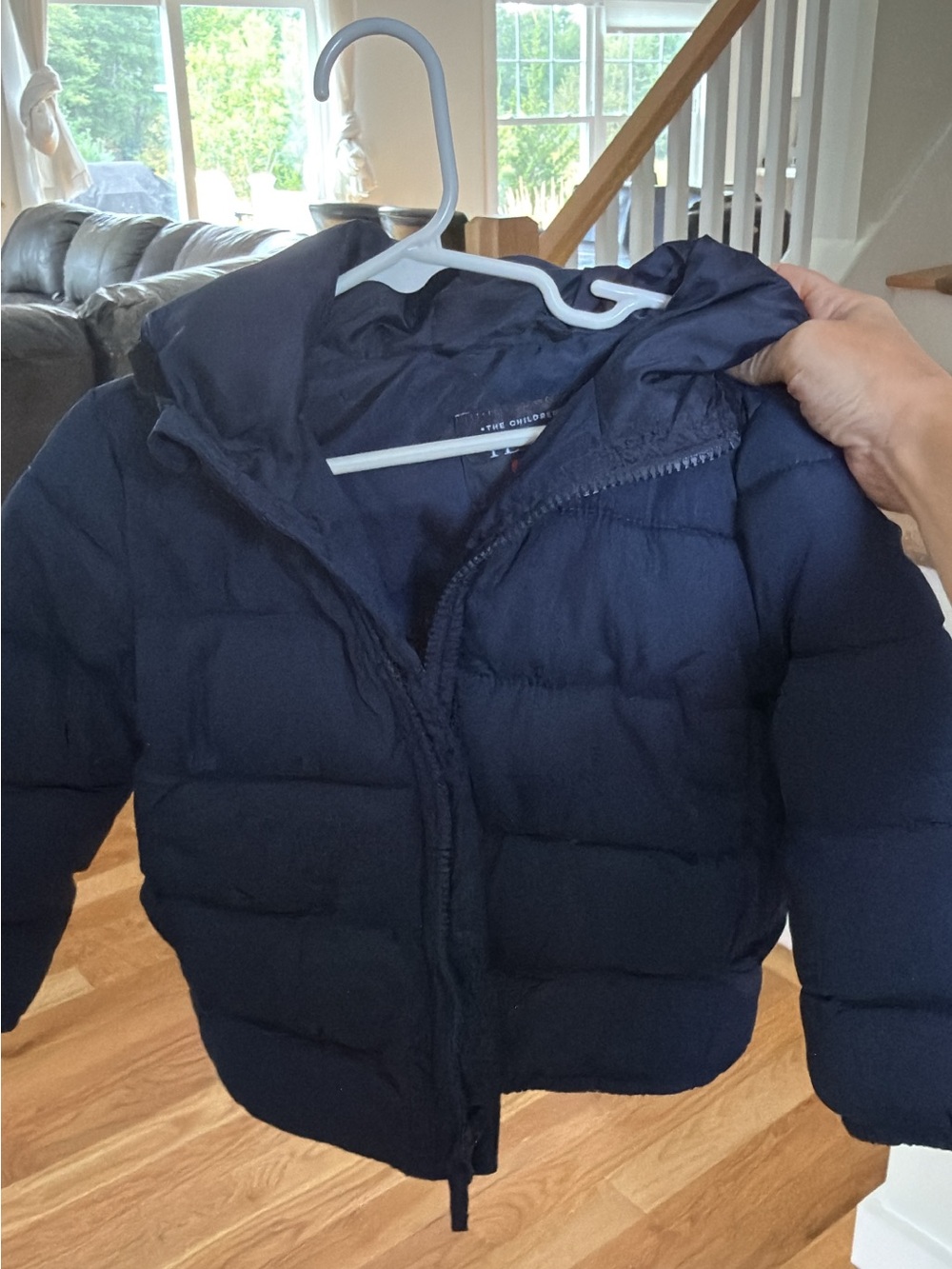 The Children's Place Navy Blue Puffer Coat with Hood